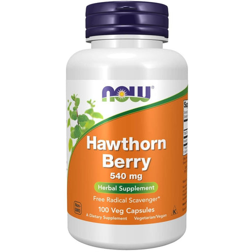 NOW Foods Hawthorn Berry 540 mg 100 Veg Capsules - Health and Wellbeing at MySupplementShop by NOW Foods