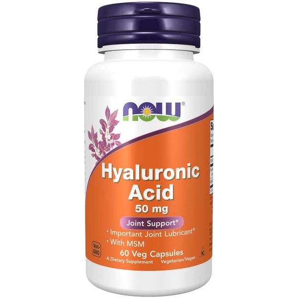 NOW Foods Hyaluronic Acid 50 mg 60 Veg Capsules - Joint Support at MySupplementShop by NOW Foods