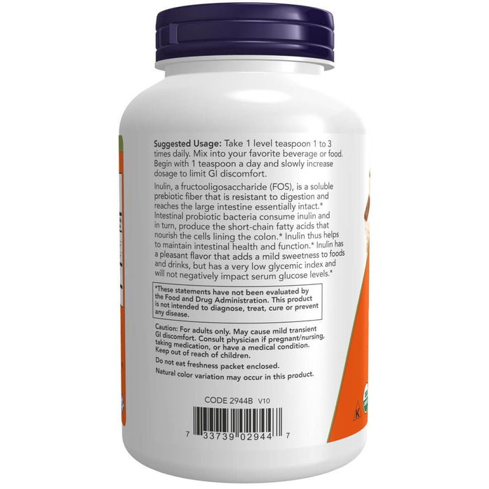 NOW Foods Inulin Prebiotic Pure Powder 8oz (227g) - Health and Wellbeing at MySupplementShop by NOW Foods