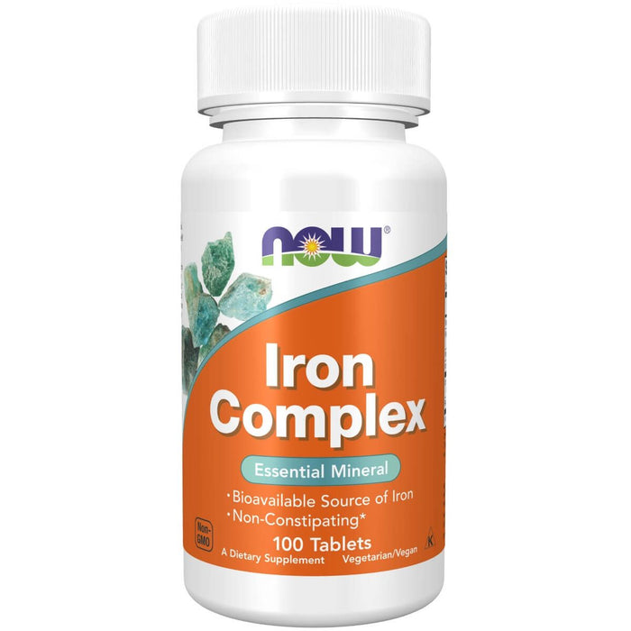 NOW Foods Iron Complex 100 Tablets - Vitamins & Minerals at MySupplementShop by NOW Foods