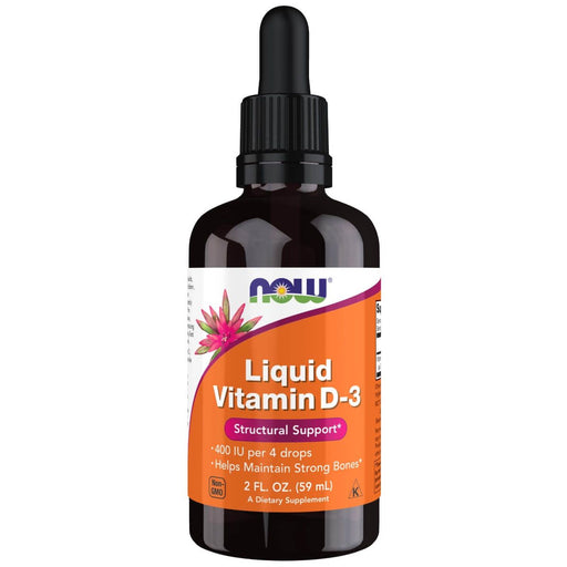 NOW Foods Liquid Vitamin D-3 2oz (59ml) - Vitamins & Minerals at MySupplementShop by NOW Foods