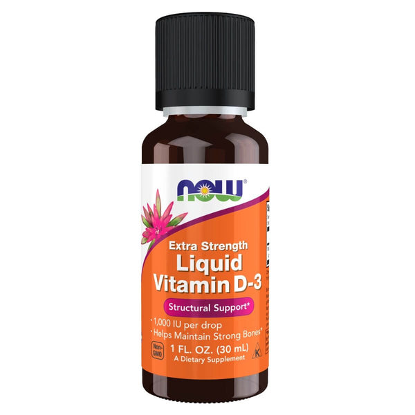 NOW Foods Liquid Vitamin D-3, Extra Strength 1oz (30ml) - Vitamins & Minerals at MySupplementShop by NOW Foods