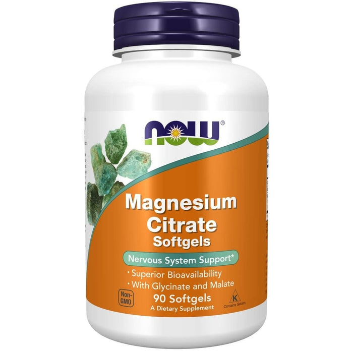 NOW Foods Magnesium Citrate 90 Softgels - Vitamins & Minerals at MySupplementShop by NOW Foods