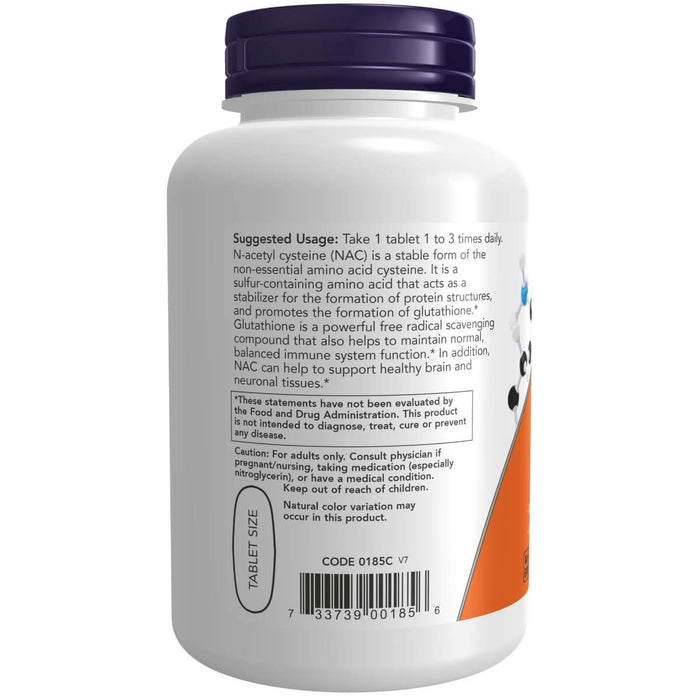 Now Foods N-Acetyl-Cysteine 1000mg 120 Tablets - Amino Acids and BCAAs at MySupplementShop by NOW Foods