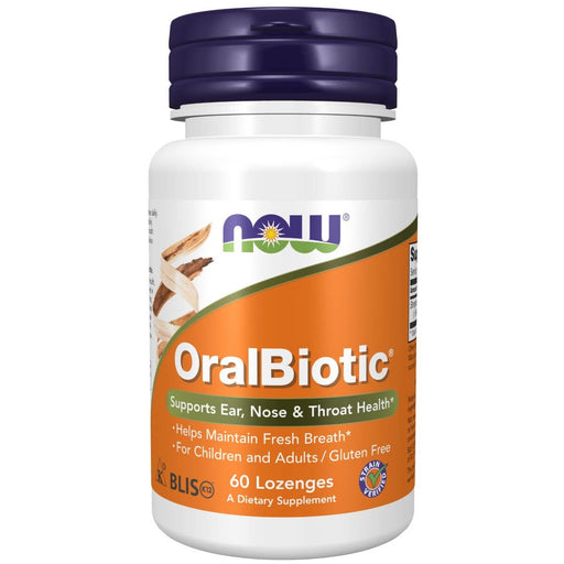 NOW Foods OralBiotic 60 Lozenges - Health and Wellbeing at MySupplementShop by NOW Foods