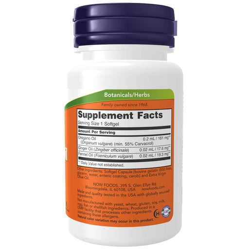 NOW Foods Oregano Oil 90 Softgels - Health and Wellbeing at MySupplementShop by NOW Foods