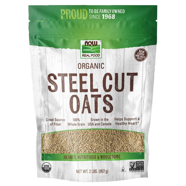 NOW Foods Organic Steel Cut Oats 2lbs - Heart Health at MySupplementShop by NOW Foods