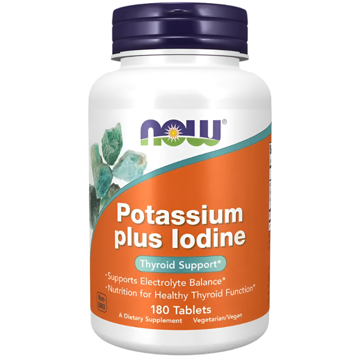 NOW Foods Potassium plus Iodine - 180 tabs