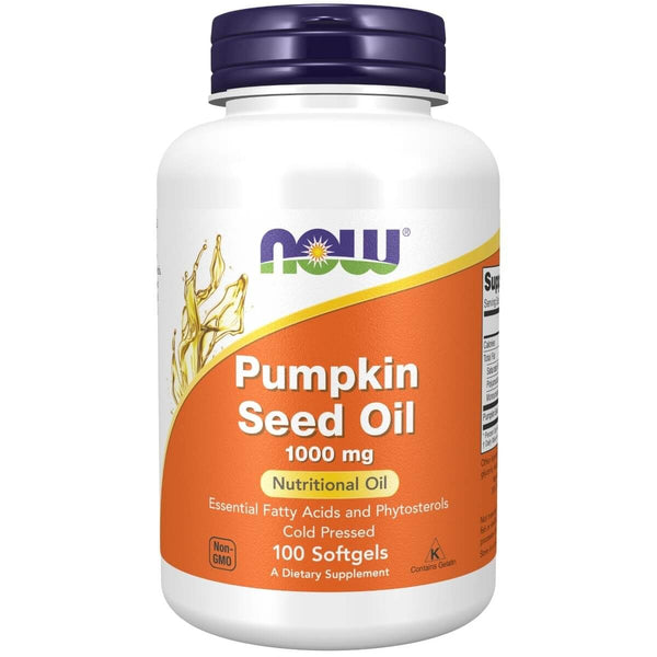 NOW Foods Pumpkin Seed Oil 1000 mg 100 Softgels - Omegas, EFAs, CLA, Oils at MySupplementShop by NOW Foods