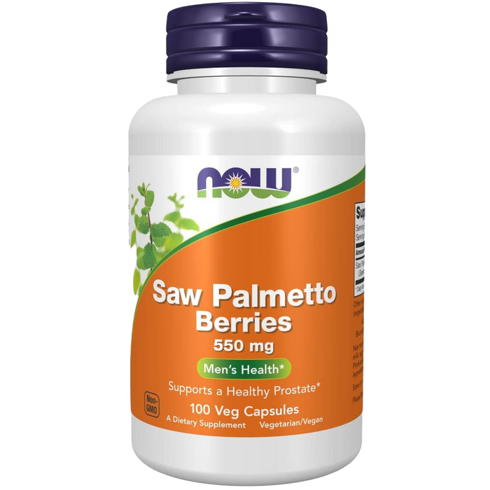 NOW Foods Saw Palmetto Berries 550 mg 100 Veg Capsules