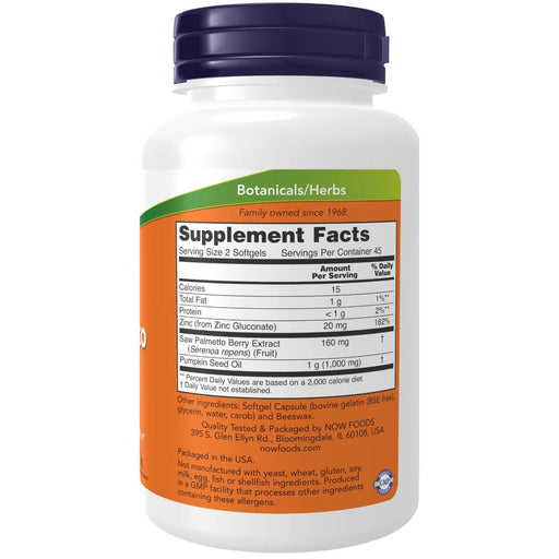 NOW Foods Saw Palmetto Extract 90 Softgels - Health and Wellbeing at MySupplementShop by NOW Foods