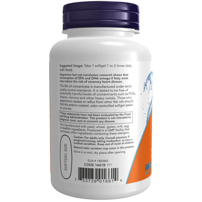 NOW Foods Ultra Omega-3 Fish Oil 90 Softgels - Omegas, EFAs, CLA, Oils at MySupplementShop by NOW Foods