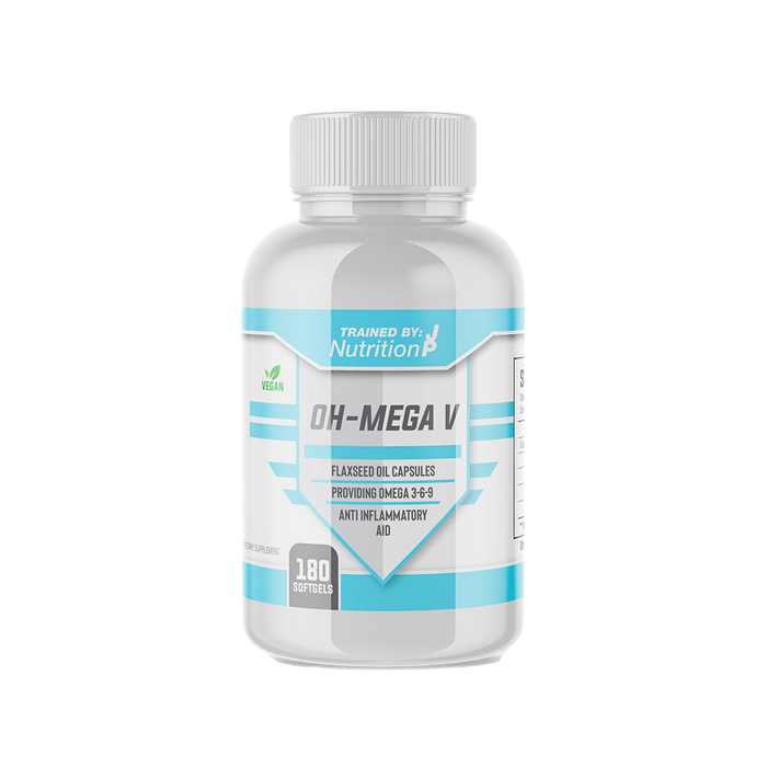 Trained By JP Oh-Mega V 180Softgels Unflavoured - Omegas, EFAs, CLA, Oils at MySupplementShop by Trained By JP