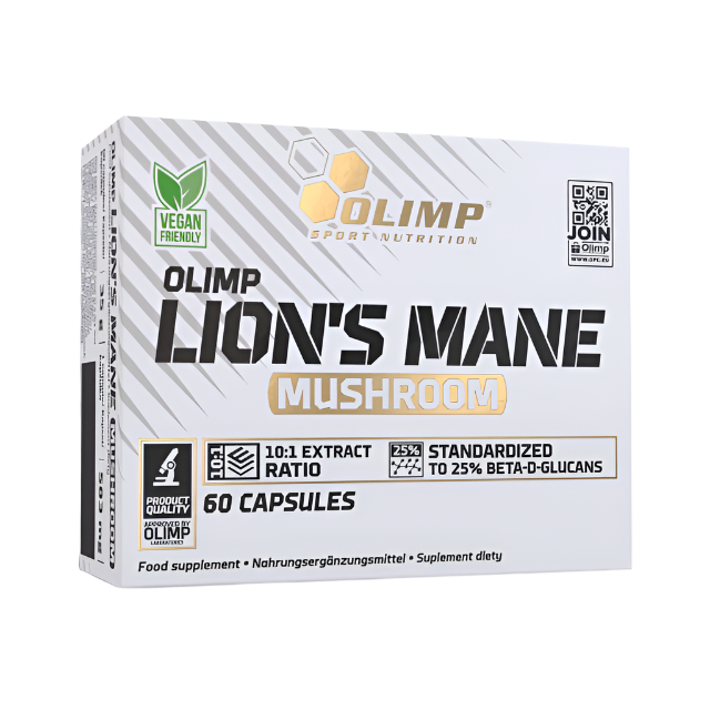 Olimp Lion's Mane Mushroom Capsules – Premium Cognitive and Nervous System Support 60 Caosules