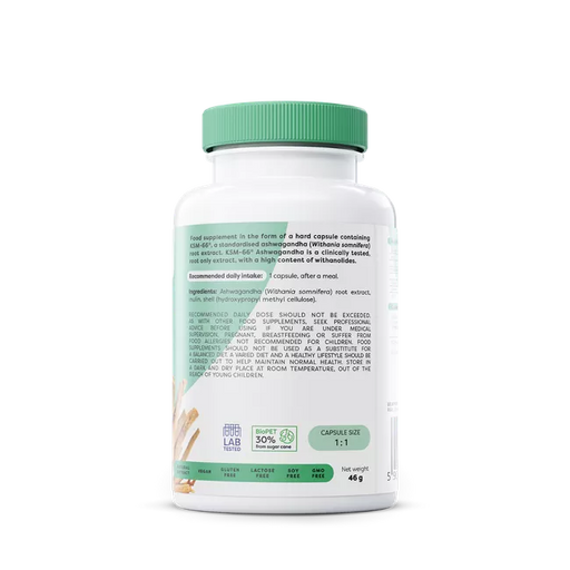 Osavi Ashwagandha KSM-66, 200mg Vegan caps - Ashwagandha at MySupplementShop by Osavi