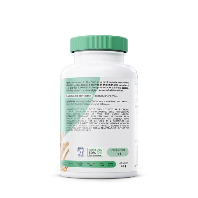 Osavi Ashwagandha KSM-66, 200mg Vegan caps - Ashwagandha at MySupplementShop by Osavi