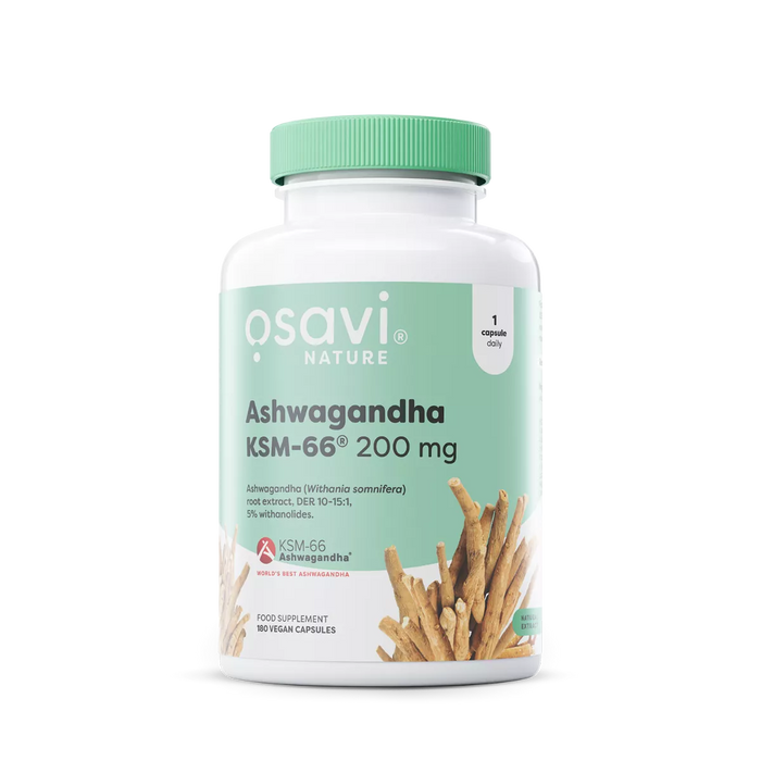 Osavi Ashwagandha KSM-66, 200mg Vegan caps - 180 - Ashwagandha at MySupplementShop by Osavi