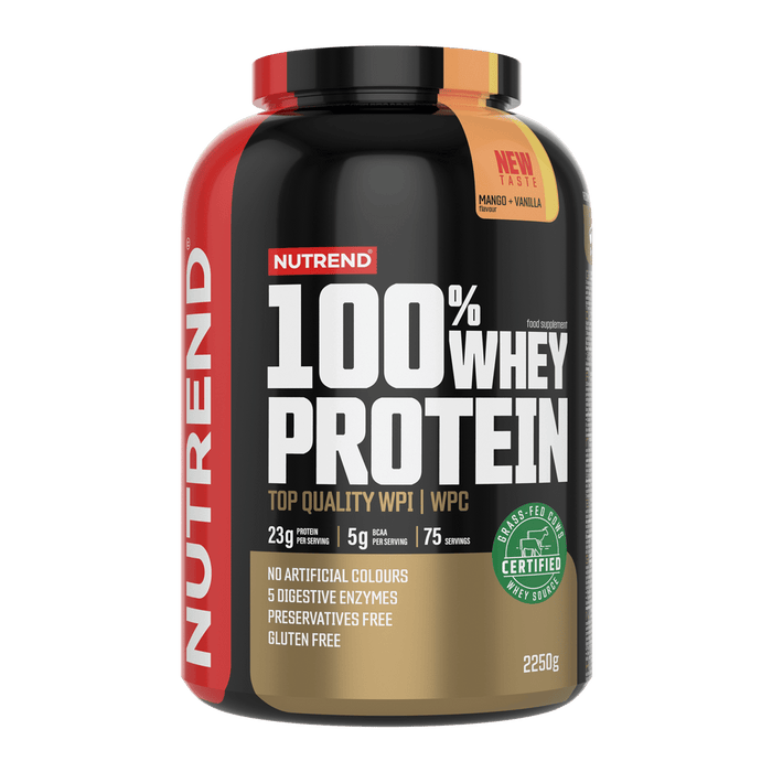 Nutrend 100% Whey Protein Powder | 22.8g Protein & 5g BCAAs | CFM Technology | Gluten-Free