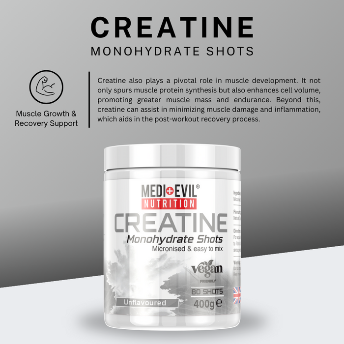 Medi-Evil Creatine 400g - Creatine Powder at MySupplementShop by Medi-Evil Nutrition