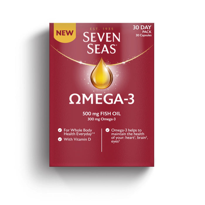 Seven Seas Omega-3 With Vitamin D – Heart, Brain & Immune Support 30 Capsules