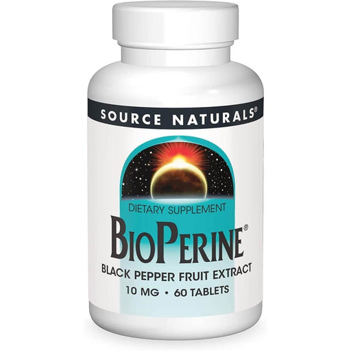 Source Naturals Bioperine 10mg 60 Tablets - Brain & Memory at MySupplementShop by Source Naturals