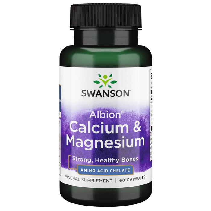 Swanson Albion Calcium & Magnesium 60 Capsules - Vitamins & Minerals at MySupplementShop by Swanson