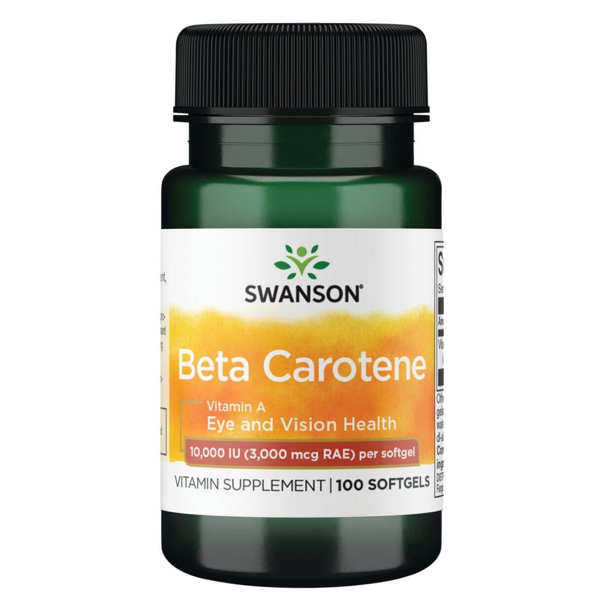 Swanson Beta Carotene 10,000iu (3,000mcg) 100 Softgels - Health and Wellbeing at MySupplementShop by Swanson