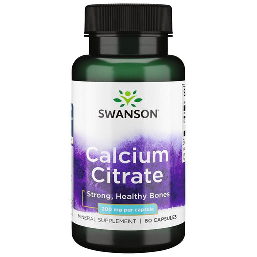 Swanson Calcium Citrate 200 mg 60 Capsules - Vitamins & Minerals at MySupplementShop by Swanson