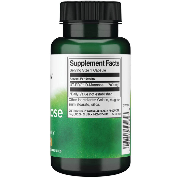 Swanson D-Mannose 700mg 60 Capsules - Health and Wellbeing at MySupplementShop by Swanson