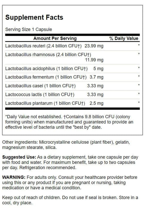 Swanson Femflora Probiotic for Women 9.8 Billion CFU 60 Capsules - Digestive Health at MySupplementShop by Swanson