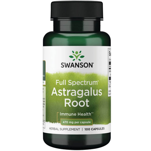 Swanson Full Spectrum Astragalus Root 470 mg 100 Capsules - Health and Wellbeing at MySupplementShop by Swanson