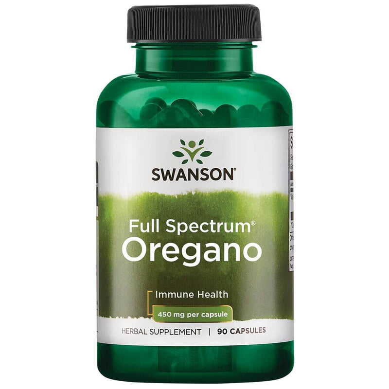 Swanson Full Spectrum Oregano 450 mg 90 Capsules - Health and Wellbeing at MySupplementShop by Swanson