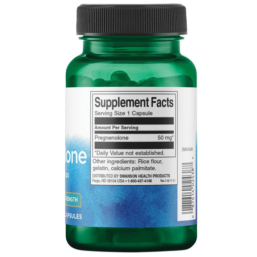 Swanson Super-Strength Pregnenolone 50mg 60 Capsules - Special Formula at MySupplementShop by Swanson