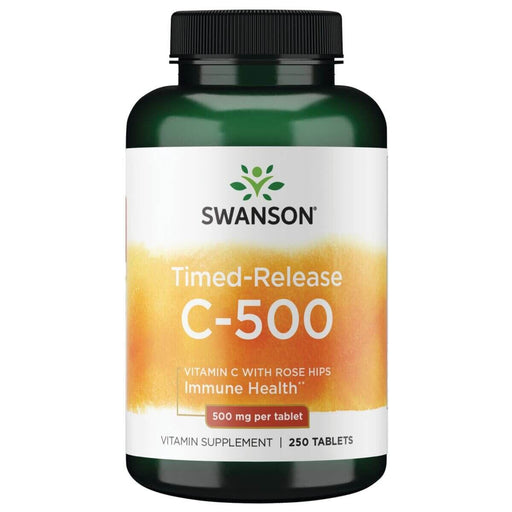 Swanson Vitamin C with Rose Hips Timed-Release 500mg 250 Tablets - Vitamins & Minerals at MySupplementShop by Swanson