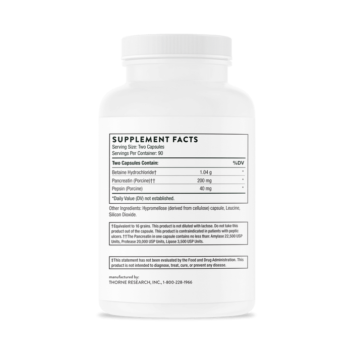 Thorne Research B.P.P. Digestive Enzymes 180 Capsules - Digestive Health at MySupplementShop by Thorne