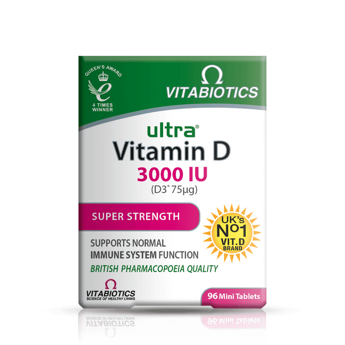 Vitabiotics Ultra Vitamin D 3000 IU Super Strength 96 Mini Tablets