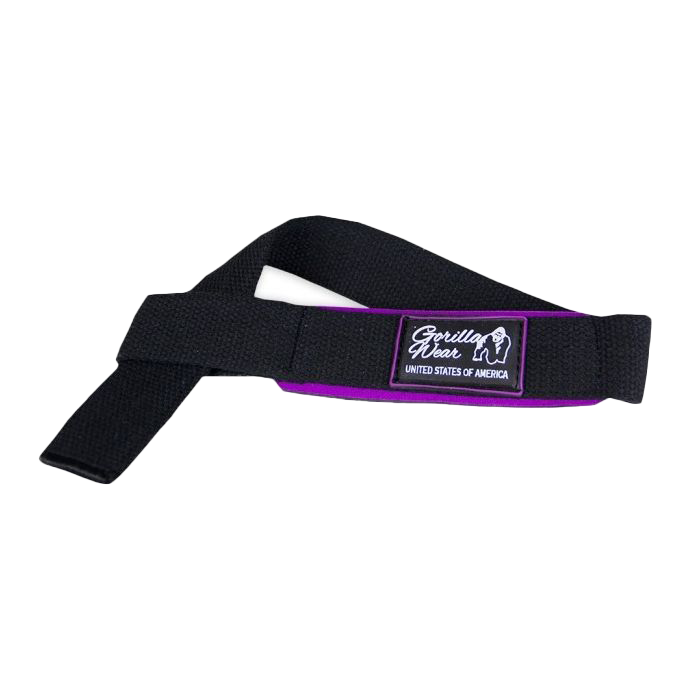 Gorilla Wear Womens Padded Lifting Straps - Black/Purple