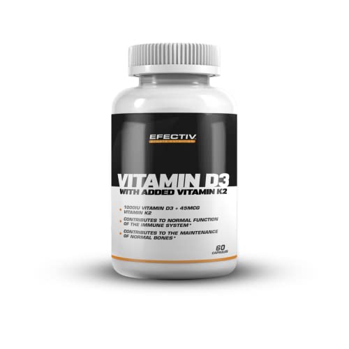 Efectiv Nutrition Vitamin D3 & K2 60Caps - Vitamins & Minerals at MySupplementShop by Efectiv Nutrition