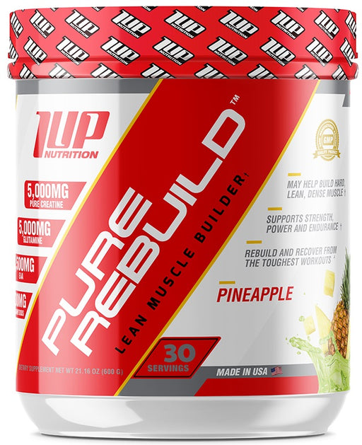 1Up Nutrition Pure Rebuild, Pineapple - 600 grams - Pre &amp; Post Workout at MySupplementShop by 1Up Nutrition