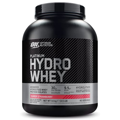 Optimum Nutrition Platinum Hydro Whey 1.6kg Strawberry - Sports Nutrition at MySupplementShop by Optimum Nutrition