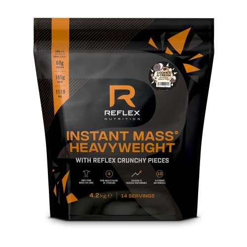 Reflex Nutrition Instant Mass Heavyweight - with Crunchy Pieces Cookies & Cream 4.2kg - Sports & Energy Drinks at MySupplementShop by Reflex Nutrition