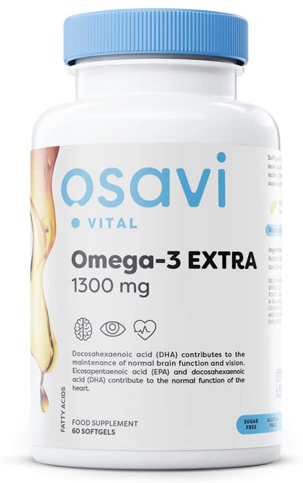 Osavi Omega-3 Extra, 1300mg (Lemon) - 60 softgels (EAN 5904139922781) - Omega-3 at MySupplementShop by Osavi