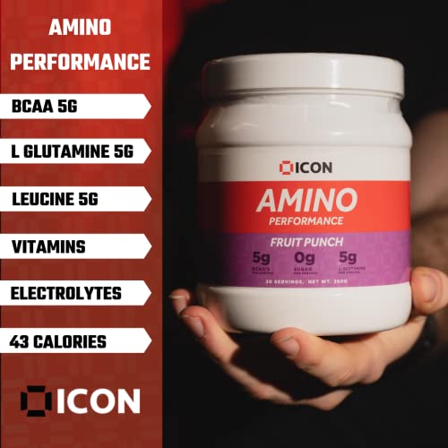 ICON BCAA Amino Acid Powder - Electrolytes, 30 Servings - Sports Nutrition at MySupplementShop by ICON Nutrition