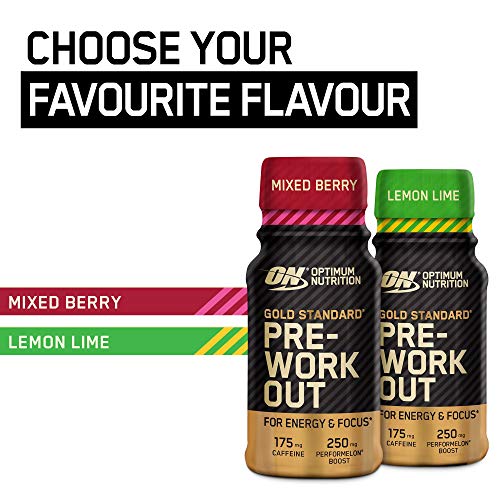 Optimum Nutrition Gold Standard Pre Workout Shot 12x60ml Mixed Berry - Sports Nutrition at MySupplementShop by Optimum Nutrition