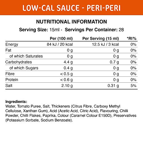 Applied Nutrition Fit Cuisine Low-Cal Low-Cal Sauce Peri-Peri 425ml - Health Foods at MySupplementShop by Fit Cuisine