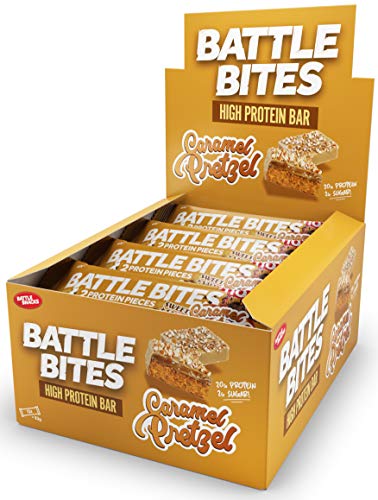 Battle Snacks Battle Bites 12x60g Caramel Pretzel - Sports Nutrition at MySupplementShop by Battle Snacks