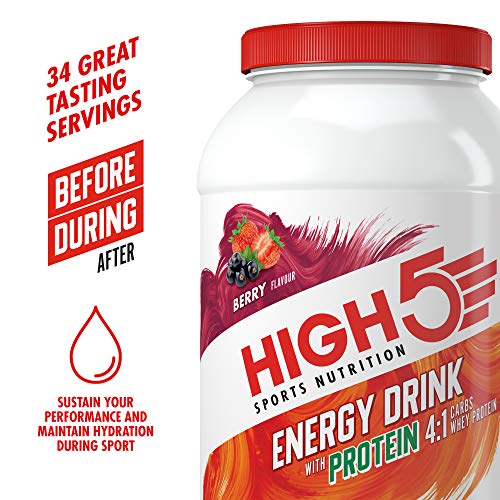 High 5 Energy Drink With Protein Berry 1.6kg - Sports Nutrition at MySupplementShop by High 5