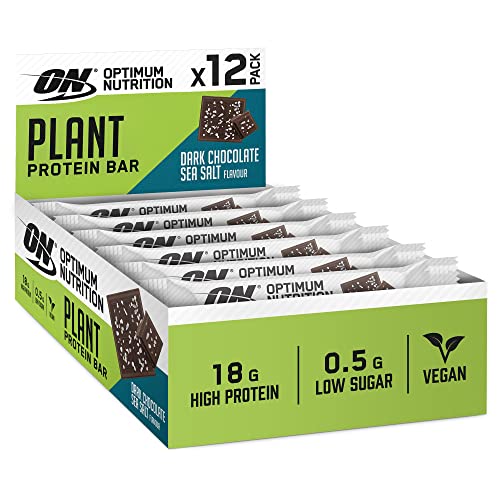 Optimum Nutrition Plant Bar 12x60g Dark Chocolate Sea Salt - Health & Personal Care at MySupplementShop by Optimum Nutrition