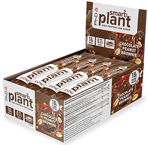 PhD Smart Bar Plant Vegan Protein bar Chocolate Peanut Brownie-12 Bars - Default Title - Protein at MySupplementShop by PhD