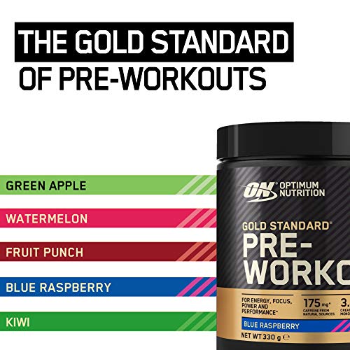 Optimum Nutrition Gold Standard Pre Workout 330g Blue Raspberry - Sports Nutrition at MySupplementShop by Optimum Nutrition